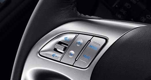 Multimedia control buttons on steering wheel