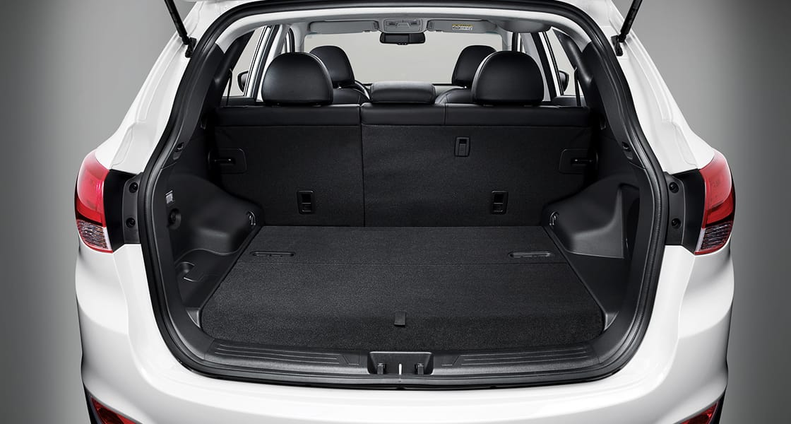 Rear view of cargo door opened