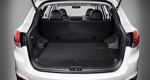 Rear view of cargo door opened