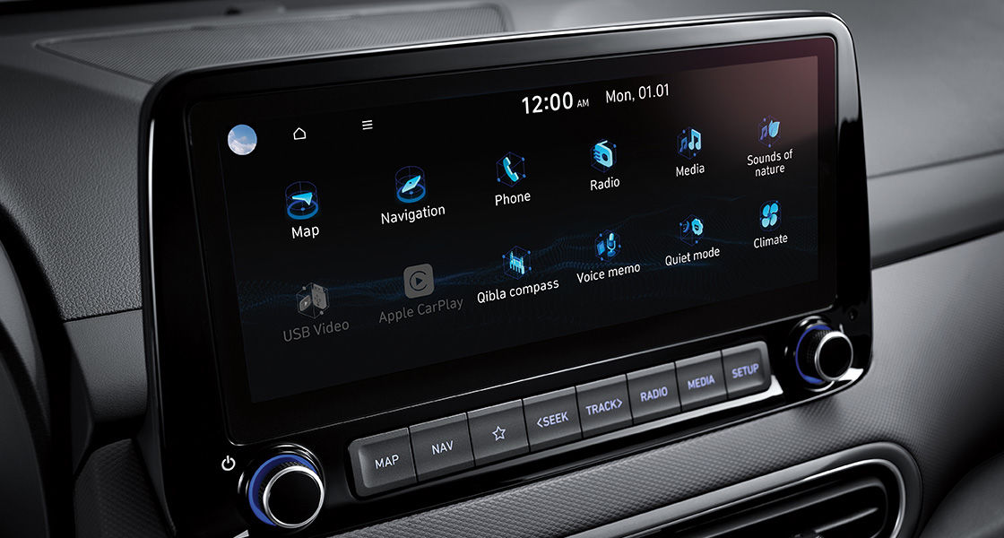 SUV Kona Hybrid écran tactile