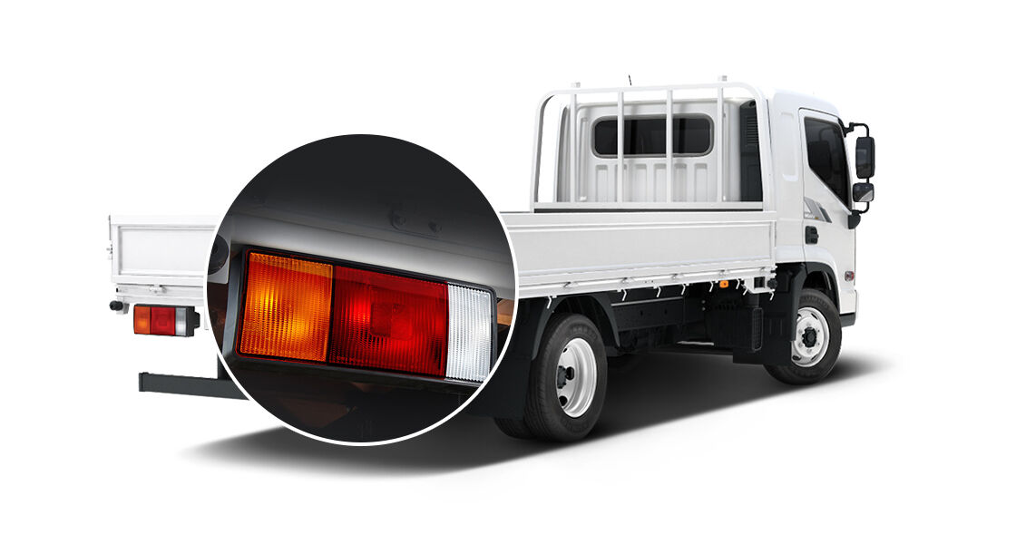 Closer view of rear lamp