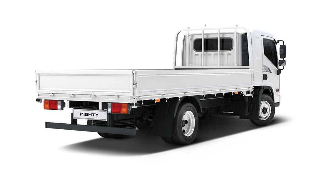 Side rear view of Mighty