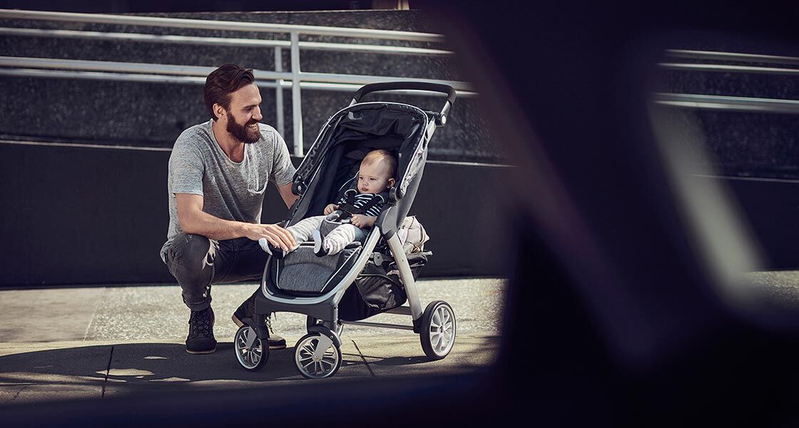 man with baby
