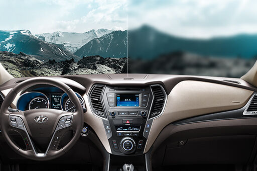 Auto defogging system on the windshield