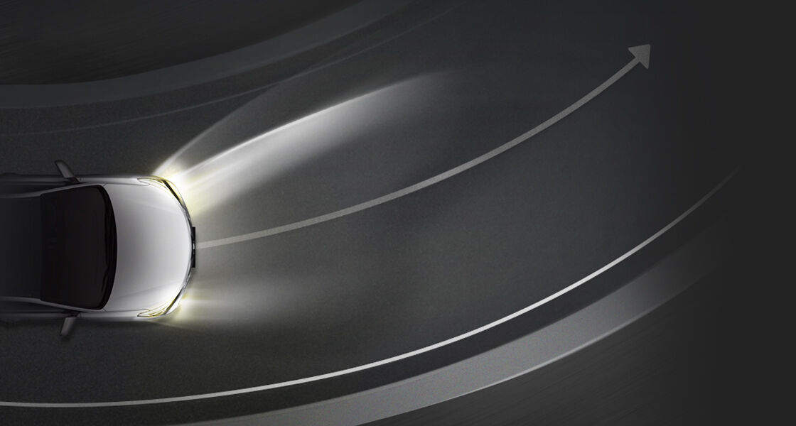 Dynamic bending light illustrated