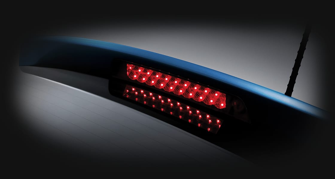 Closer view of LED high-mounted stop lamp