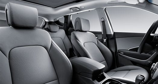 Light gray color front seats interior design