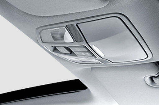 Overhead console with lighting system
