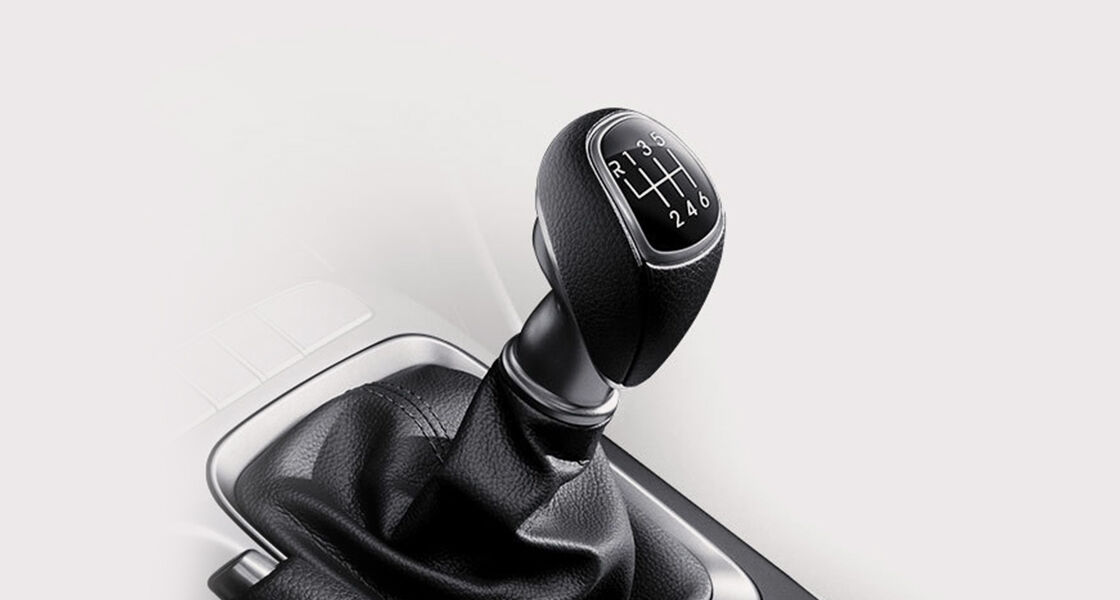 Full view of 6-speed manual transmission