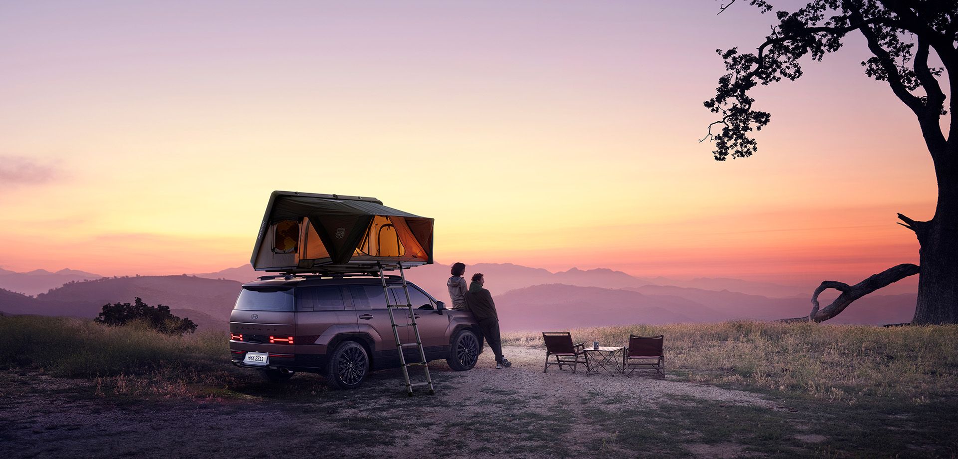 Santa Fe at a camping spot