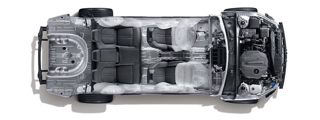 2023 Sonata engine room structure and 9 air bag system