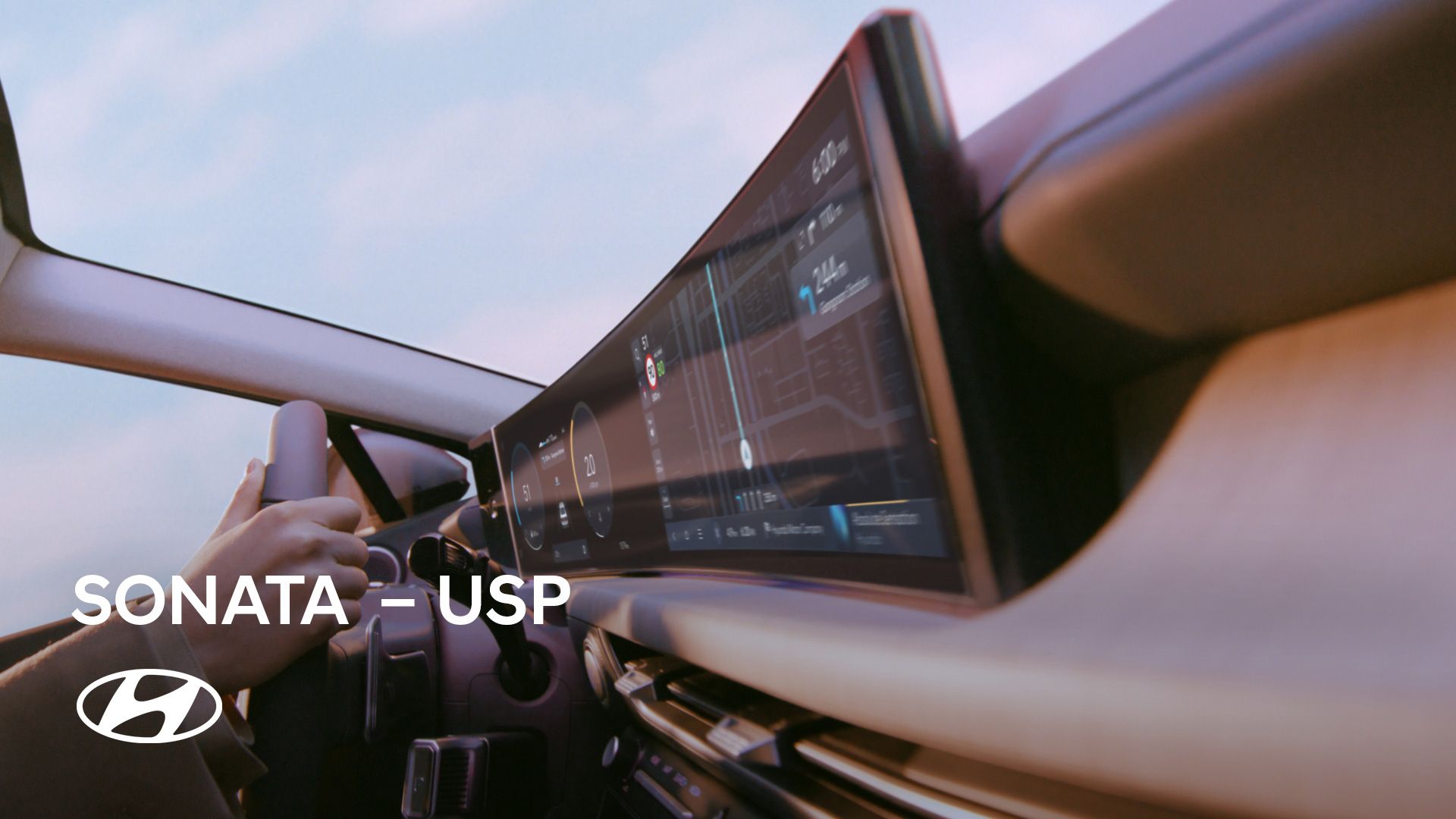 Image showing the front monitor inside The new SONATA