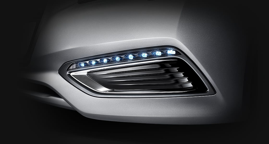 Closer view of LED front fog lamp