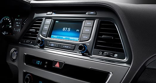 Center fascia area with radio display