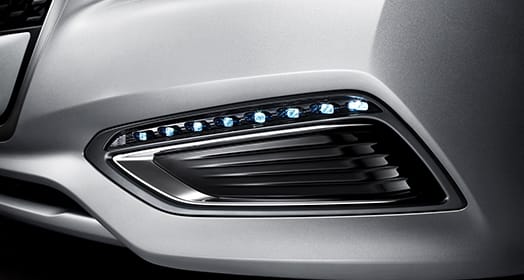 Closer view of left fog lamp