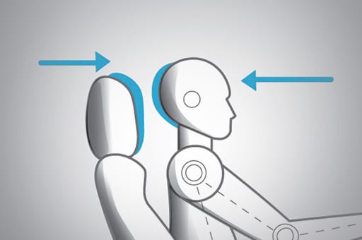 Active headrests illustrated