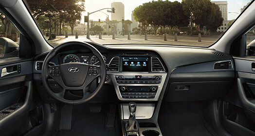 Panoramic view of front interior with cockpit area