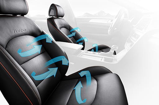 Seat ventilation system illustrated