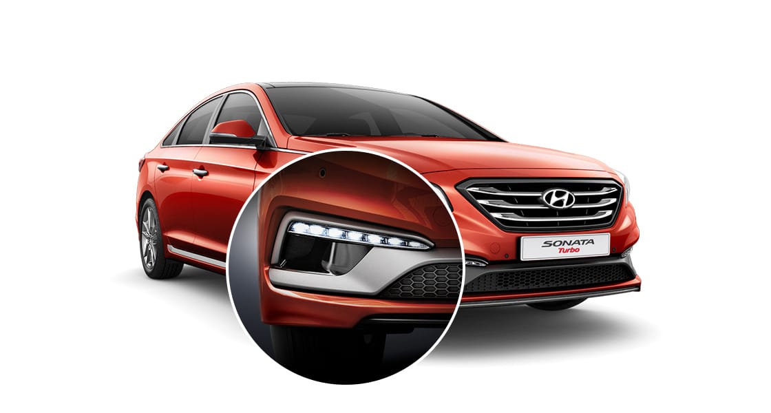 Closer view of LED daytime running light