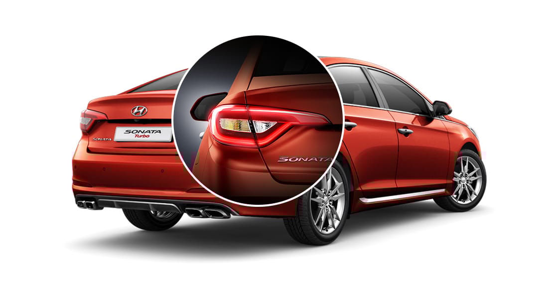 Closer view of LED rear combination lamp on