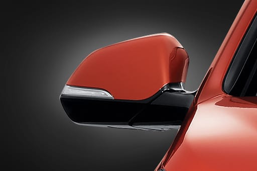 Closer view of outside mirror repeater