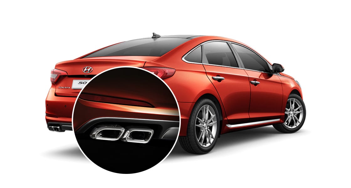 Dual twin tip mufflers