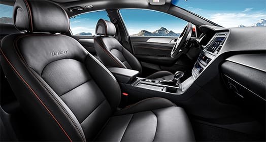 Front seats interior from passenger's viewpoint