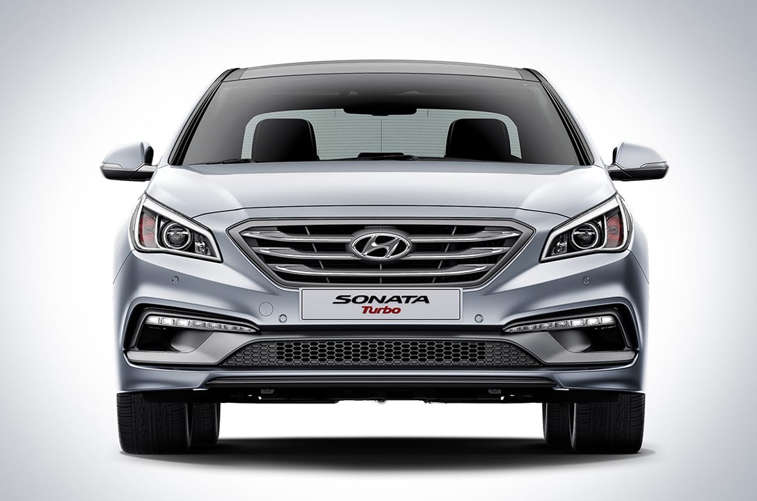 Closer view of front exterior of Sonata Turbo