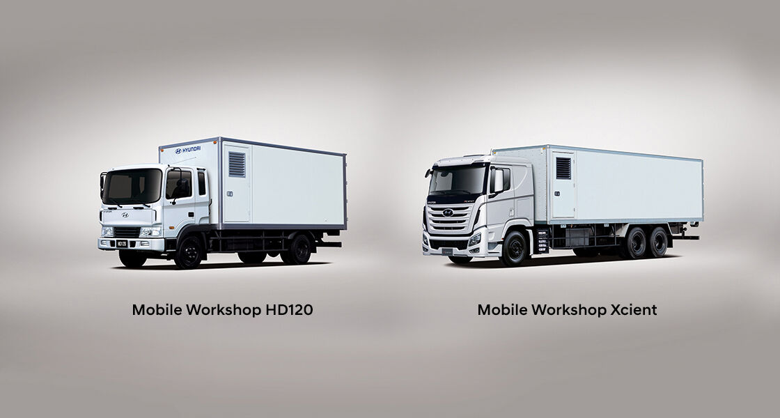 front view image of mobile workshop truck
