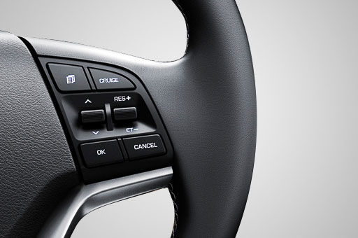 Auto cruise control buttons on steering wheel