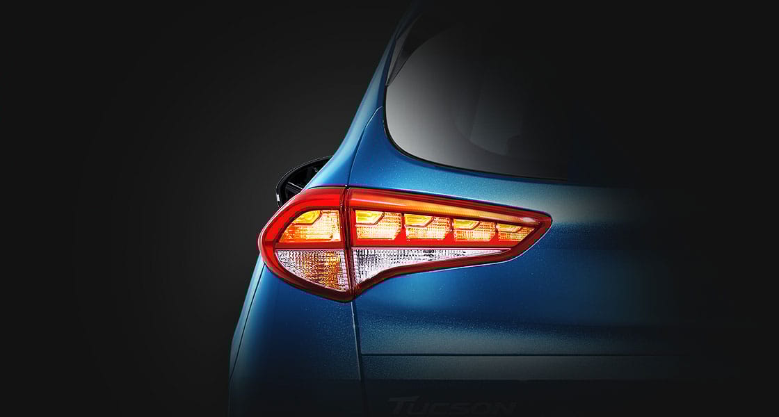 Closer view of LED rear combination lamp on