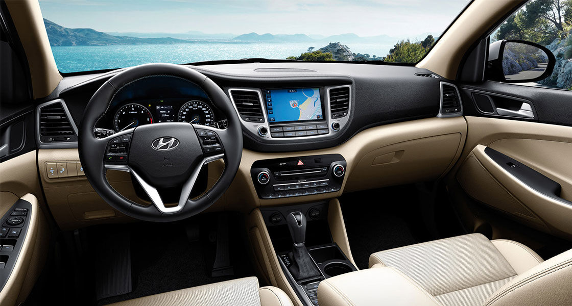 Cockpit interior in beige
