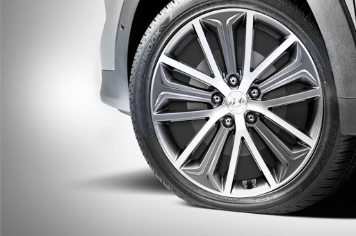Closer view of wheel