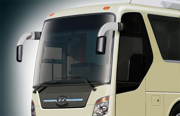 image of universe bus front view