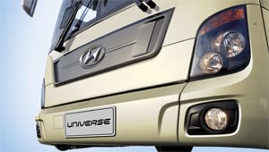 image of universe bus front bumper view