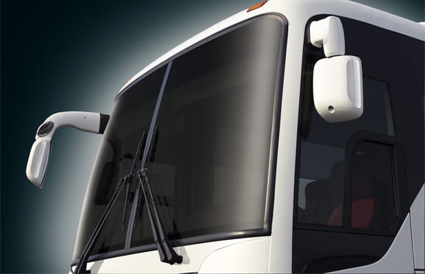 image of universe bus front view