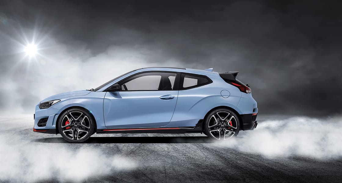 Side front view of Veloster N