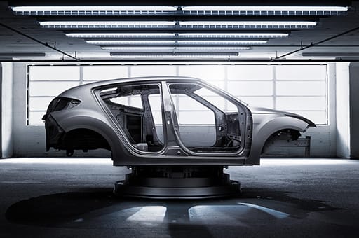 Side view of Veloster Turbo's skeleton