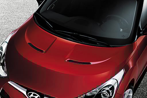 Top view of front bonnet