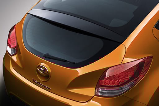 Top view of rear windshield