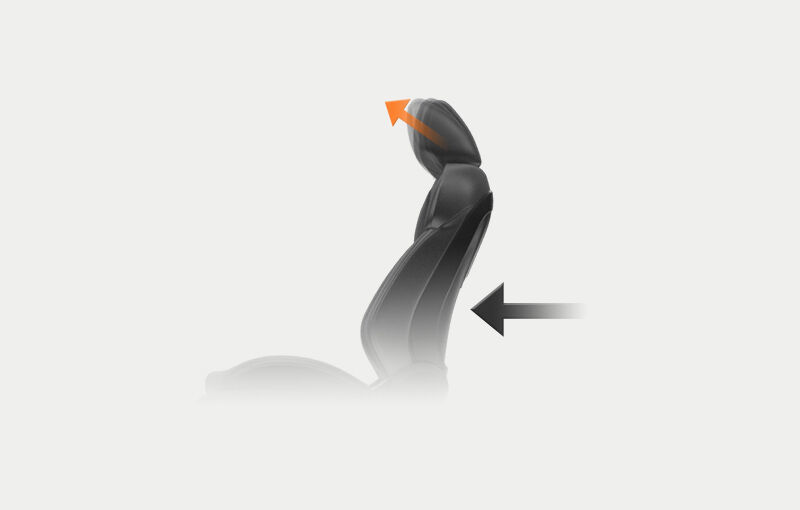 A seats implying active headrests that proactively protect