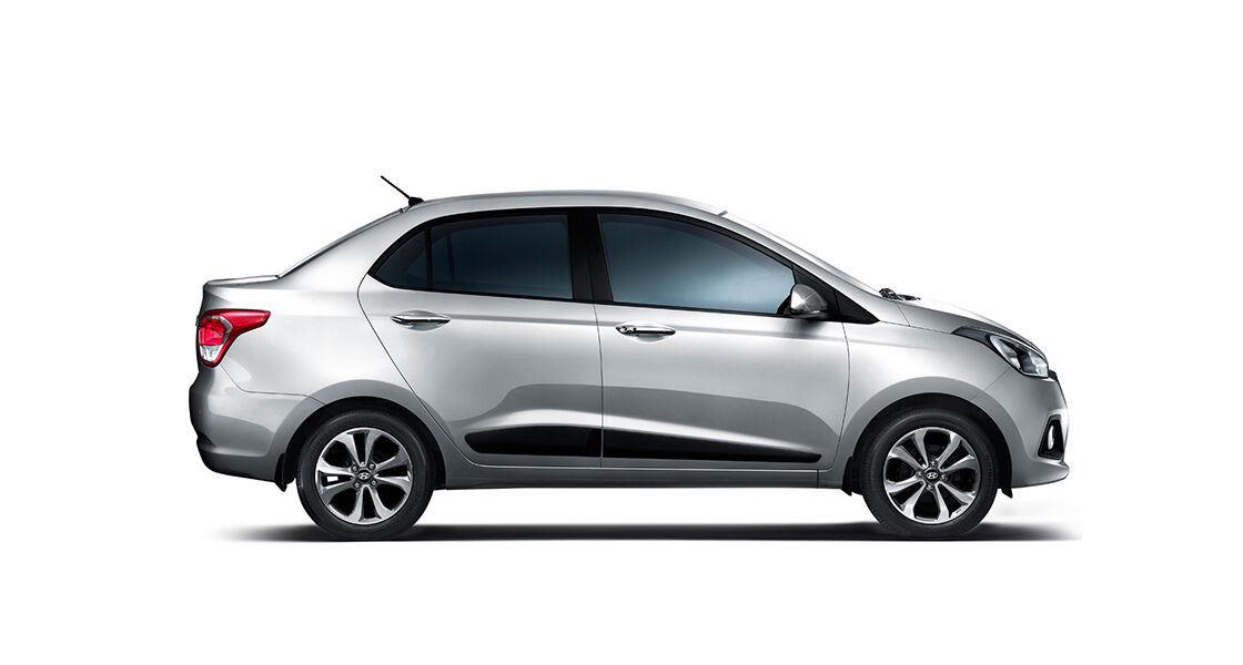 Right side view of silver Xcent