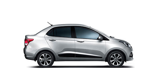 Right side view of silver Xcent