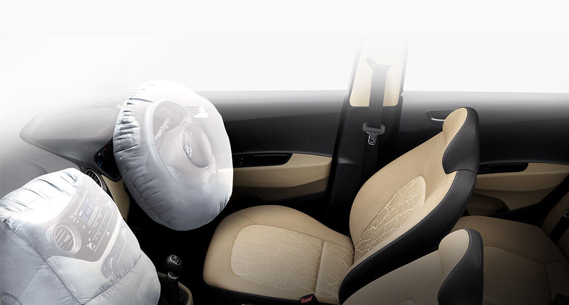 Driver and passenger airbags simulated