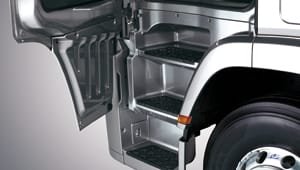 Vista en primer plano de peldaños tipo escalera residencial