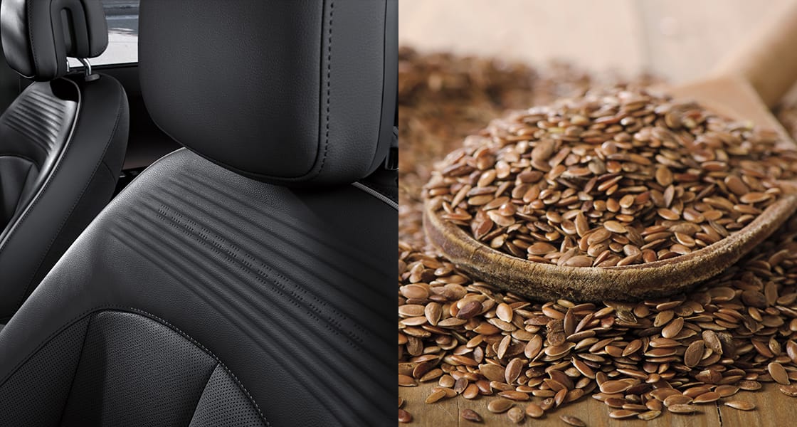 The seat leather components are dyed using flaxseed oil, which totally processed in an eco-friendly.