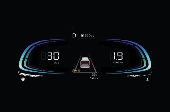 หน้าจอแสดงผลการขับขี่ ขนาด 4.2 นิ้ว