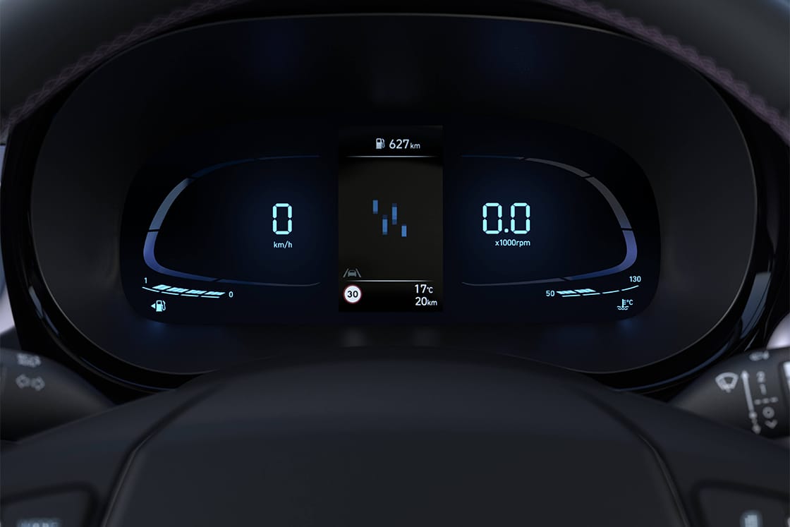 Tamamen dijital LCD gösterge grubu.