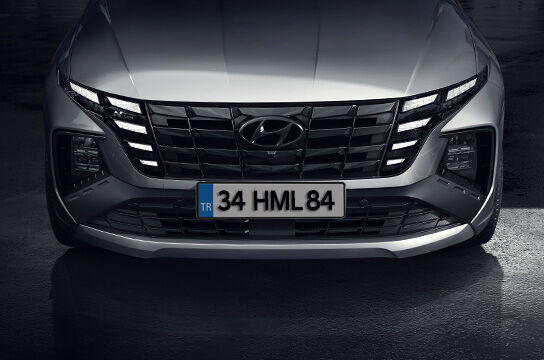 Dark black chrome radiator grille