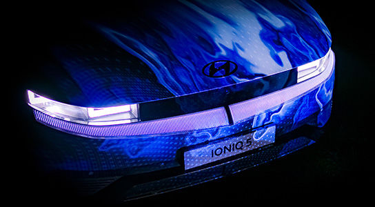Power your art: Bringing light into darkness with the IONIQ 5
